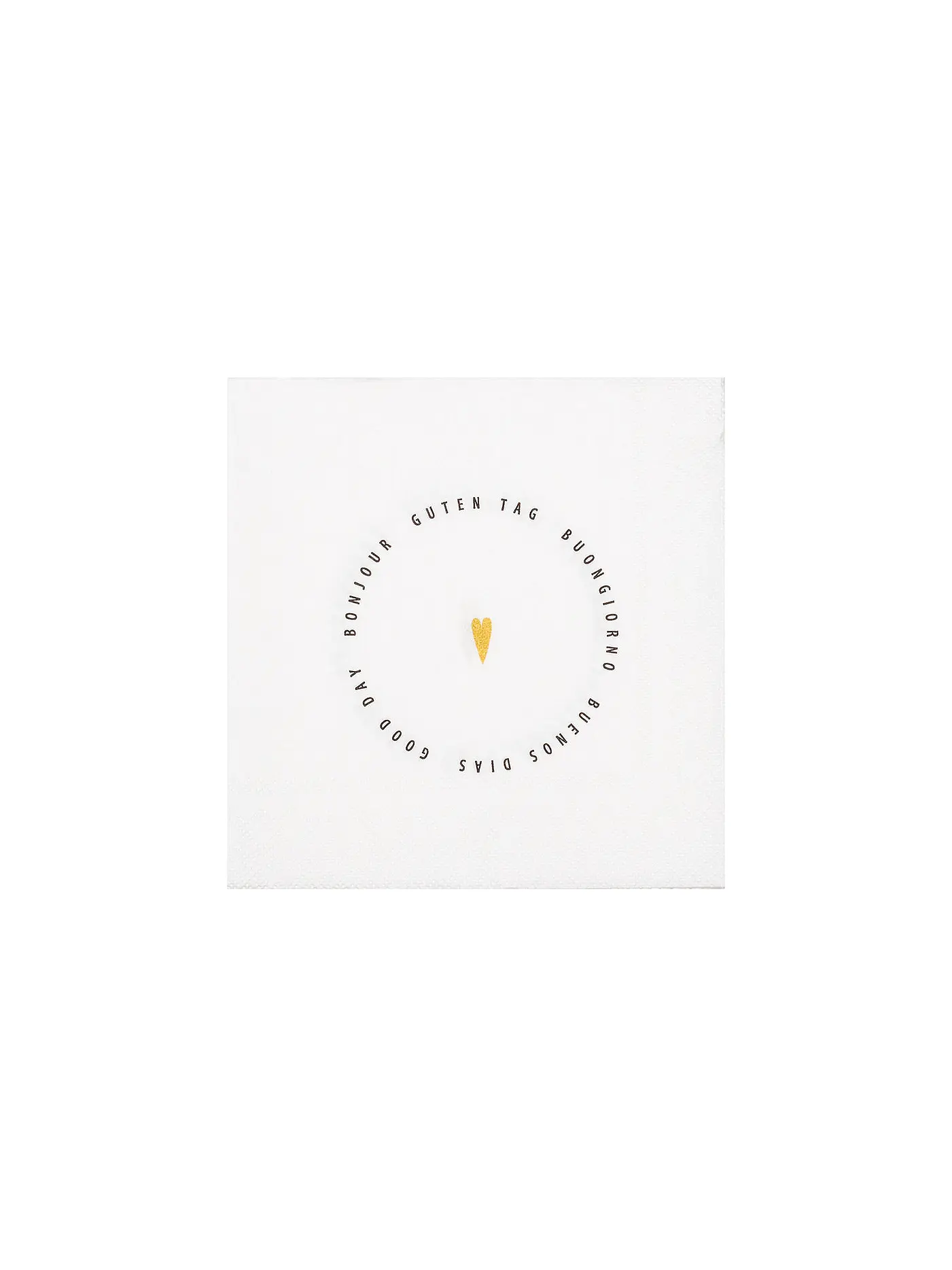 RAEDER | Cocktail Servietten 25x25cm GUTEN TAG HERZ | 